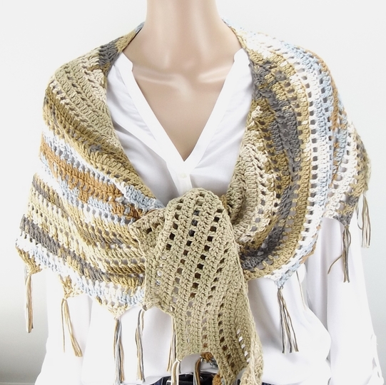 Häkelanleitung Drachenschwanzschal