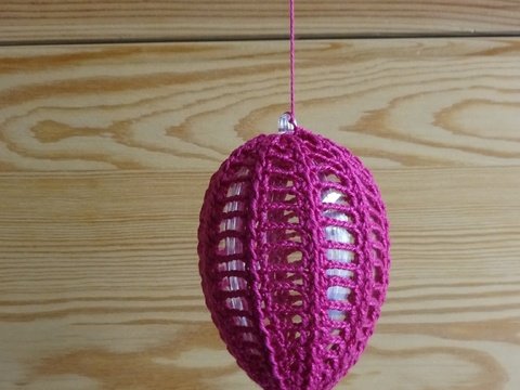 gehäkeltes Osterei in violett