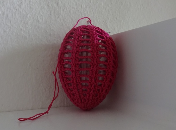 gehäkeltes Osterei in violett