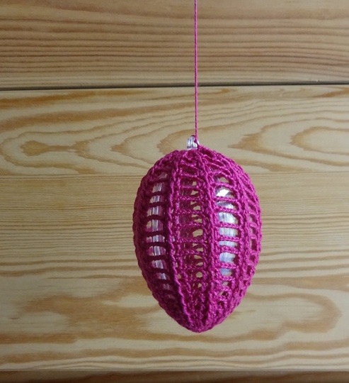 gehäkeltes Osterei in violett