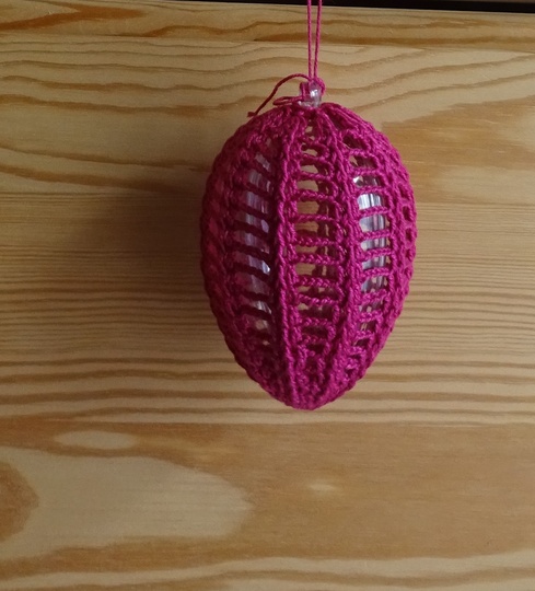 gehäkeltes Osterei in violett