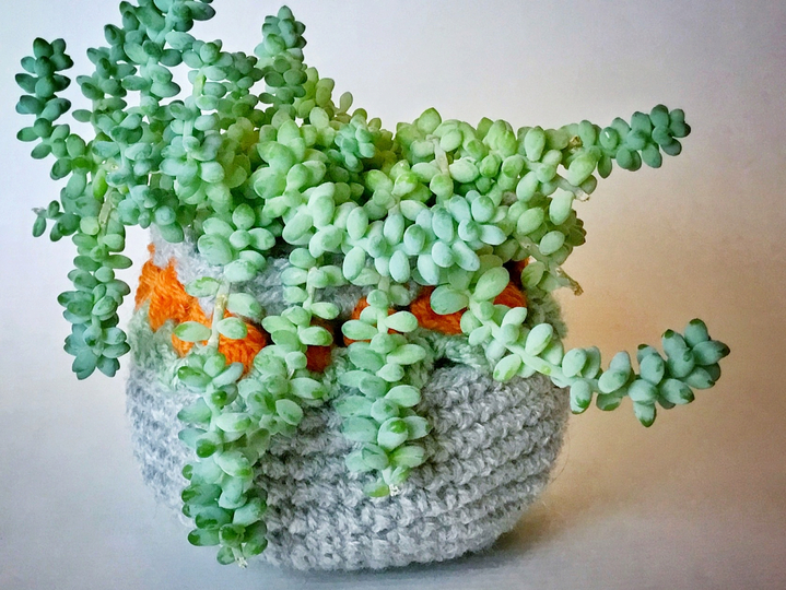 Kleines Tulpen-Körbchen, kostenlose Häkelanleitung