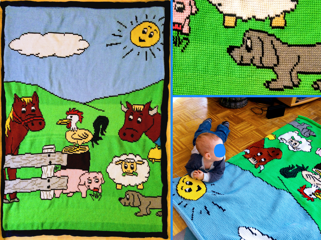 Krabbeldecke Bauernhoftiere