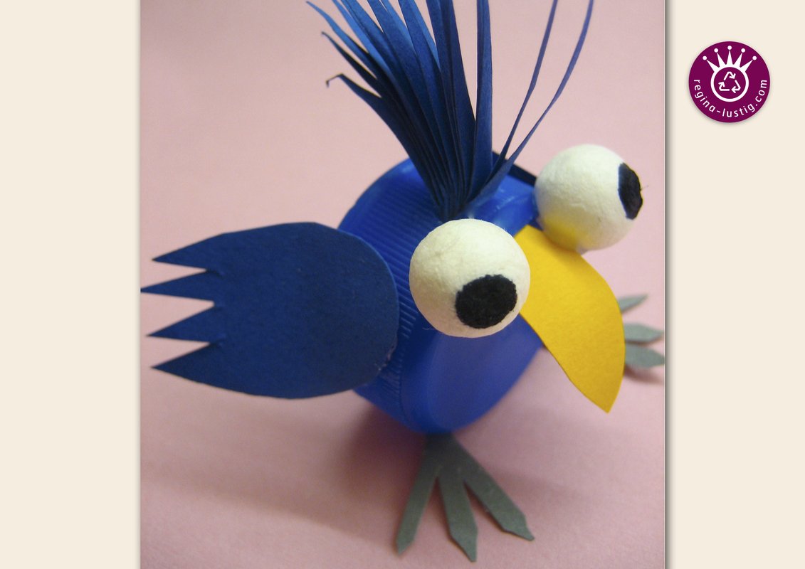 Katharina Kakadu lustiges PET-Pet, Upcycling