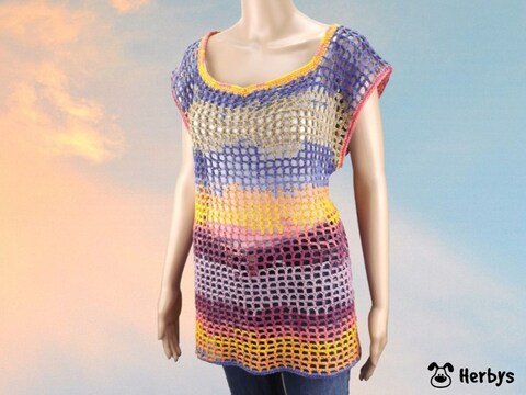 Häkelanleitung Tunika "Rainbow"