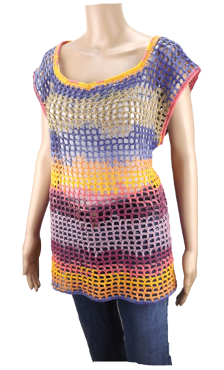 Häkelanleitung Tunika "Rainbow"