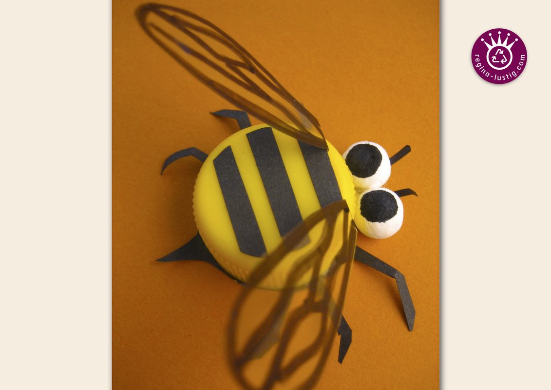 Bruno Biene lustiges PET-Pet, Upcycling