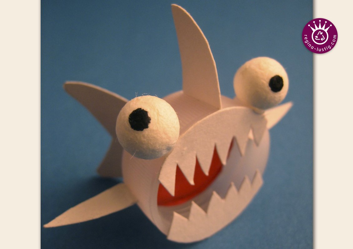 Heinrich Hai lustiges PET-Pet, Upcycling