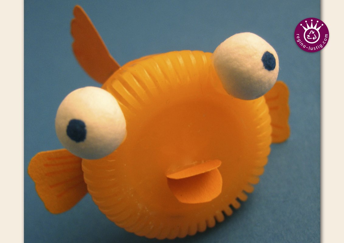Kurti Kugelfisch lustiges PET-Pet, Upcycling