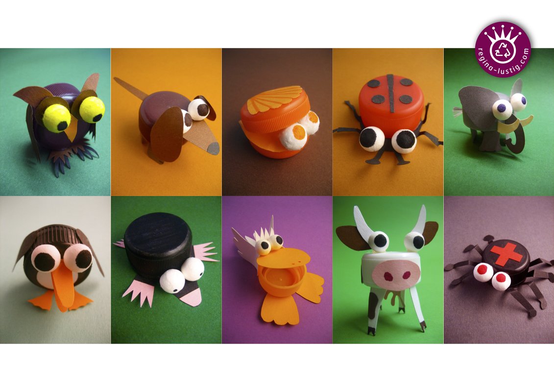 10 lustige Tierchen PET-Pets Band 3, Upcycling