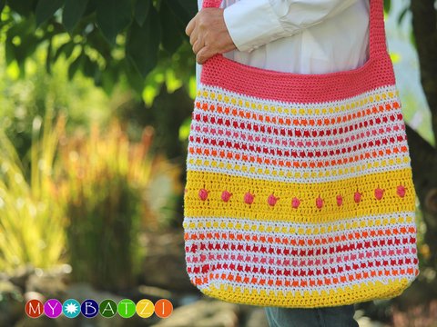Häkelanleitung für Einkaufstasche YELLOW SUNSHINE