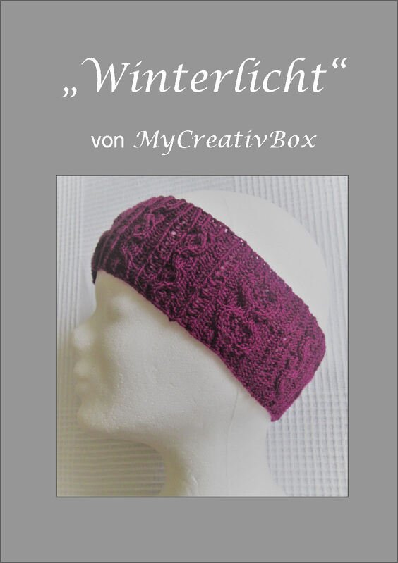 Stirnband "Winterlicht" Ku 50-54 + 54-58, gestrickt mit Sowo