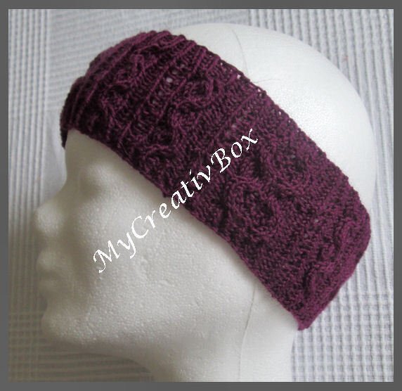 Stirnband "Winterlicht" Ku 50-54 + 54-58, gestrickt mit Sowo - Bild 4