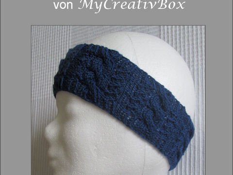 Stirnband "Bailys" Ku 50-54 + 54-58, gestrickt mit Sowo
