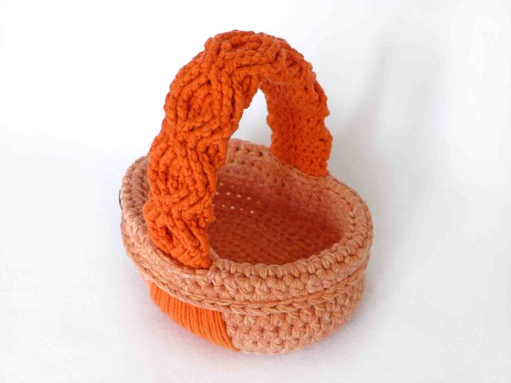 Mod. 015 - Häkelanleitung - Korb mit Zopfmuster