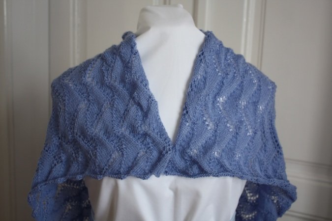 Lace Shawl Knitting Pattern, rectangle stole Nite Flite