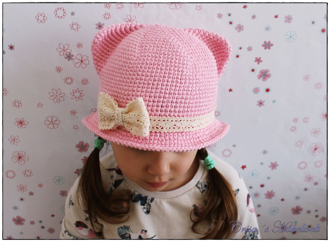 Häkelanleitung ++ Kitty Hat ++ in 16 Größen häkeln, plus Größentabelle