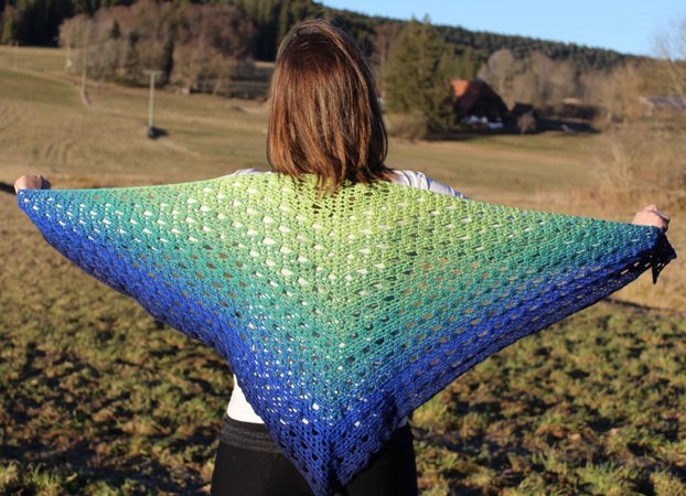 Crochet pattern: Shawl "Dream about Summer"