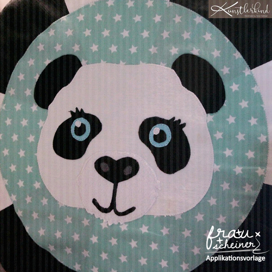 Applikationsvorlage Fuchs, Elefant, Bär, Panda, Tiger und Löwe