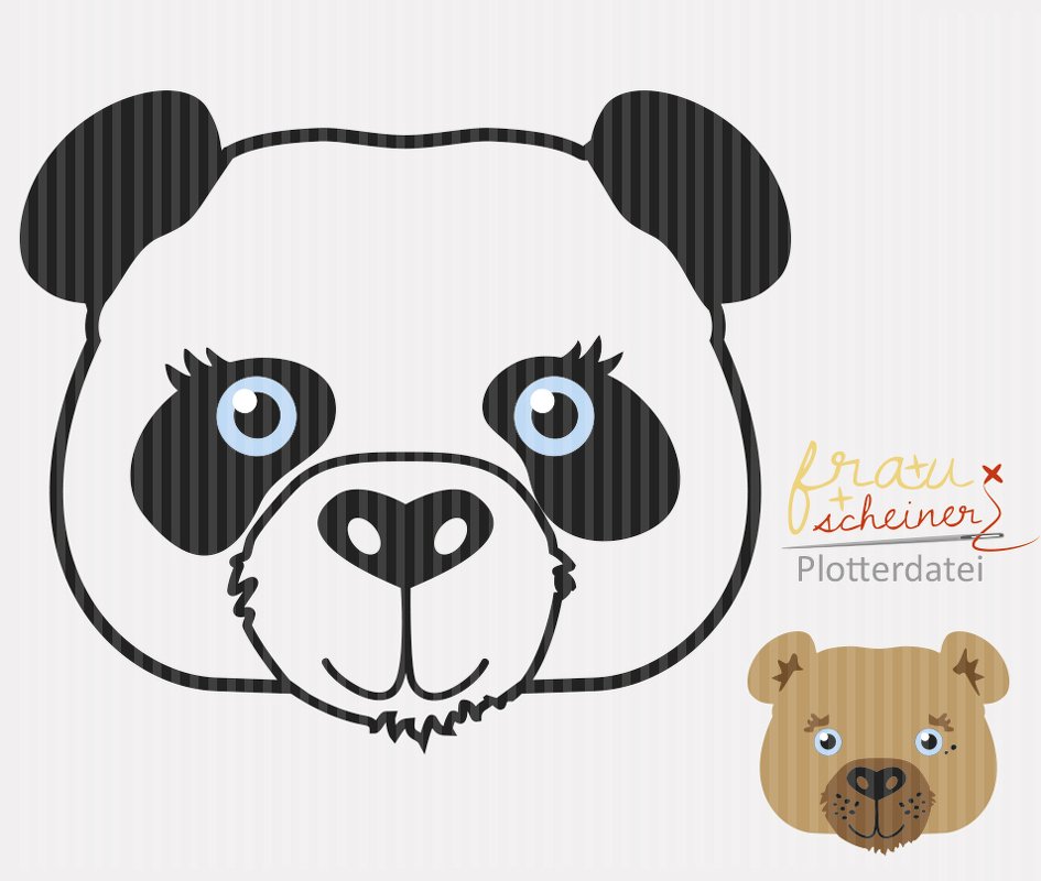 Plottervorlage Bär und Panda - Bild 5