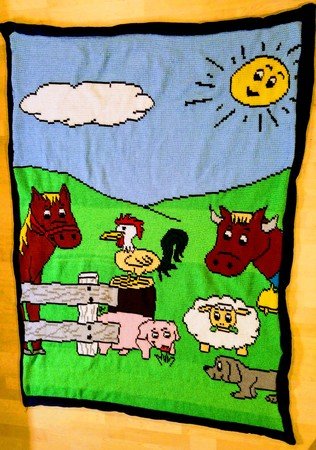 Blanket / Binky farm animals