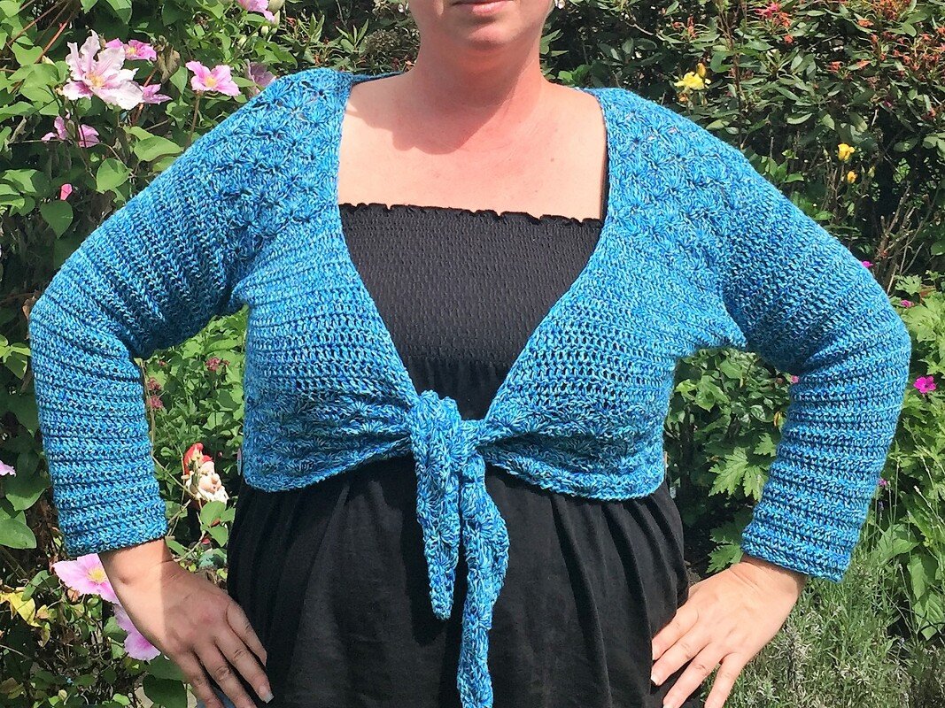 Wickelbolero Bindebolero Muscheltraum für alle Größen (Anleitung für 48/50 geschrieben) - Bild 6