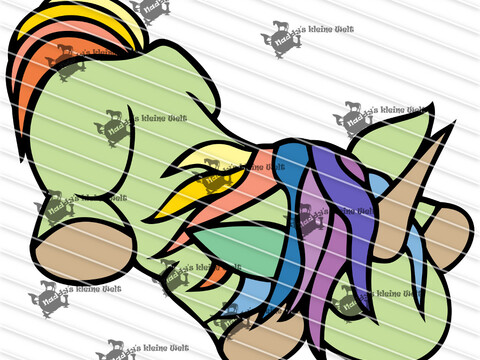 Mian das Einhorn, schlafend