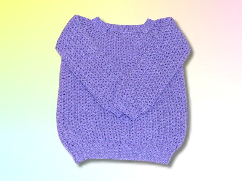 Häkelanleitung - Kinderpullover V-Stripe - alle Größen