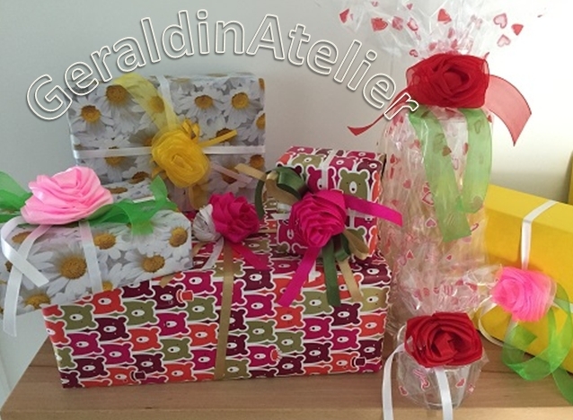 Rosen auf den Geschenkverpackungen / Roses for gift packings