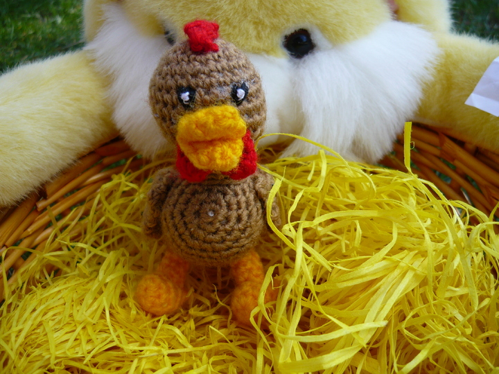 Häkelanleitung Huhn Schlüsselanhänger / Geschenkanhänger