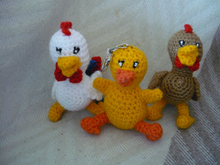 Häkelanleitung Huhn Schlüsselanhänger / Geschenkanhänger