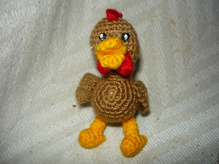 Häkelanleitung Huhn Schlüsselanhänger / Geschenkanhänger