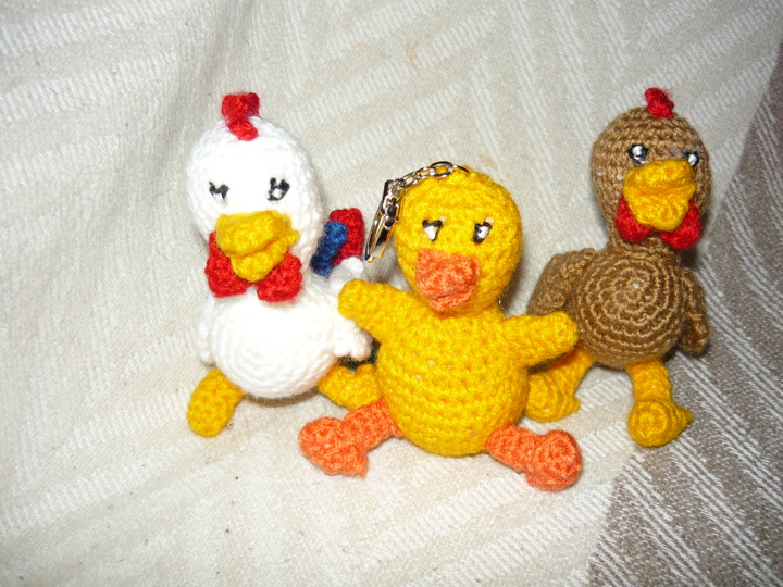 Häkelanleitung Huhn Schlüsselanhänger / Geschenkanhänger