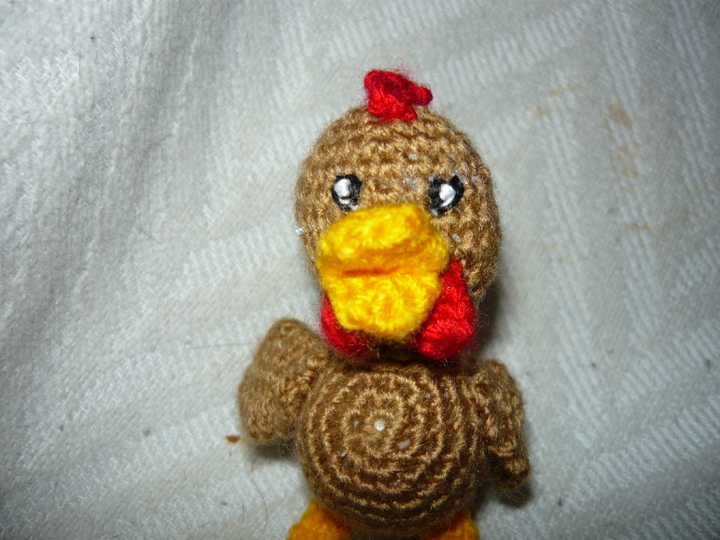 Häkelanleitung Huhn Schlüsselanhänger / Geschenkanhänger