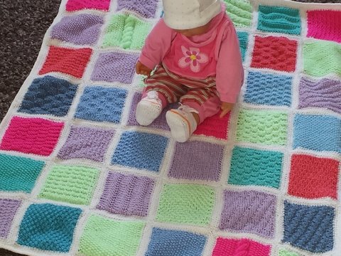 Anleitung Baby-Decke 70x82 cm