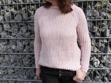 Strickanleitung: Schlichter Patentpullover mit Rollrändern, (für Fortgeschrittene) Gr. 36 - 42