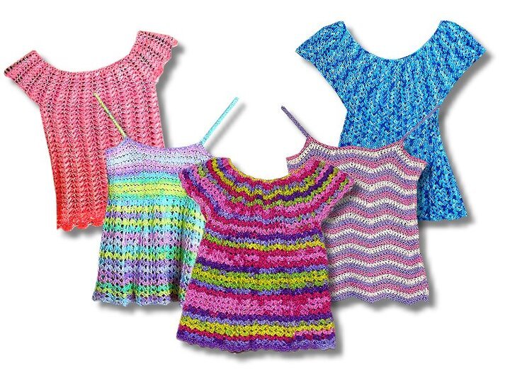 Häkelanleitung - Sparset - Mädchentops - alle Größen