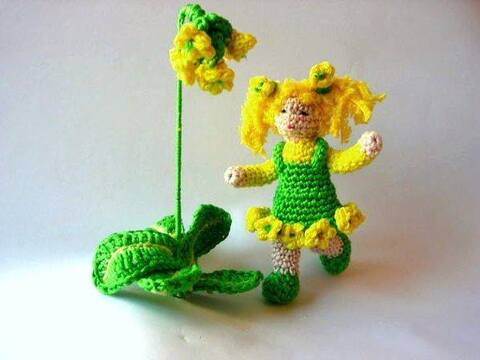 Häkelanleitung Blumenkinder: Schlüsselblume