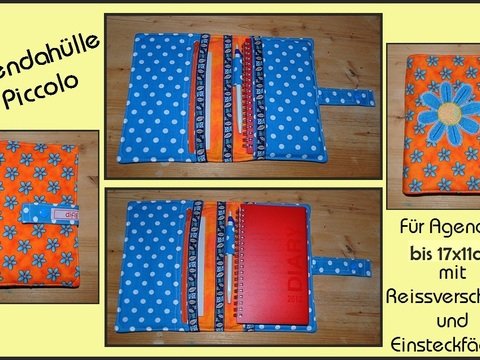 Agenda-Hülle Piccolo, Näh-Anleitung mit vielen Bildern