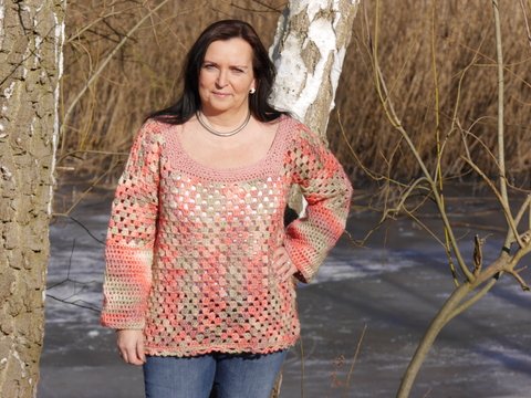 Häkelanleitung Damenpulli unisize Spring Season NO.1