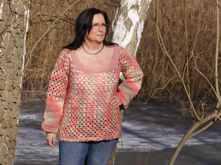 Häkelanleitung Damenpulli unisize Spring Season NO.1