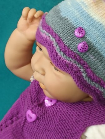Strickanleitung Baby- Set *Angel* Kleid und Mütze Größe 62 - 80