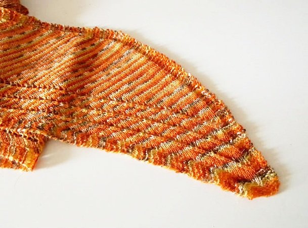Scarf with lace edge knitting pattern "Poesia"