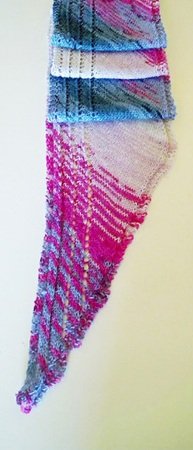 Scarf with lace edge knitting pattern "Poesia"