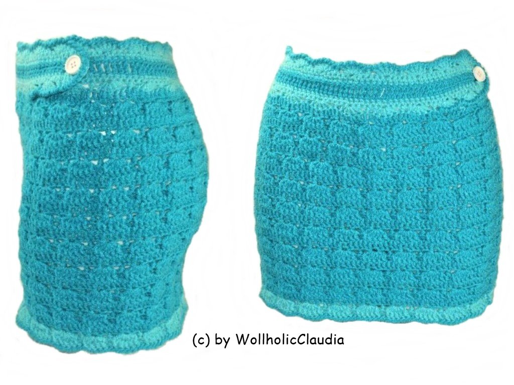 Häkelanleitung Rock im Muschelmuster