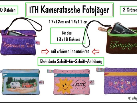 Ith Stickdatei, Kameratasche Fotojäger für den 13x18 Rahmen