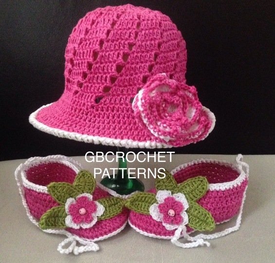 Baby shower shoes and hat set, Child baby shoes, child summer hats, Ashley hat and shoes