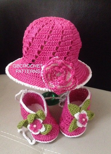 Baby shower shoes and hat set, Child baby shoes, child summer hats, Ashley hat and shoes