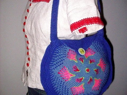 Runde Frühlingstasche für gute Laune