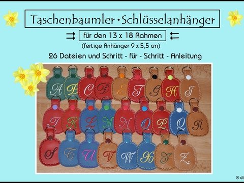 Ith Stickdateien, Monogramm-Anhänger für den 13x18 Rahmen